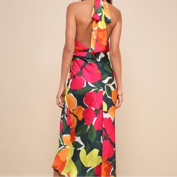 Lulus Admirable Invite Satin Halter Midi Dress - Picture 6 of 6